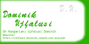 dominik ujfalusi business card